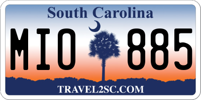 SC license plate MIO885