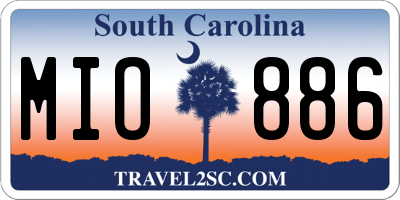 SC license plate MIO886