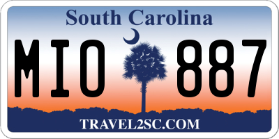 SC license plate MIO887