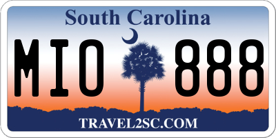 SC license plate MIO888