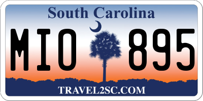 SC license plate MIO895