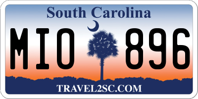 SC license plate MIO896