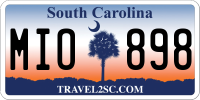 SC license plate MIO898