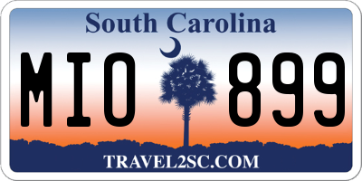 SC license plate MIO899