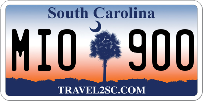 SC license plate MIO900