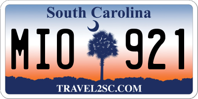 SC license plate MIO921