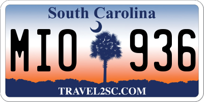 SC license plate MIO936