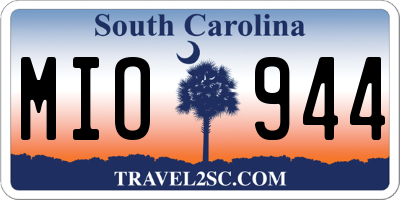 SC license plate MIO944