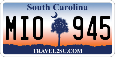 SC license plate MIO945