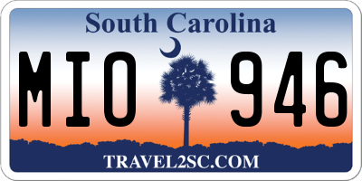 SC license plate MIO946