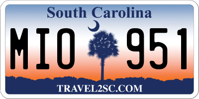 SC license plate MIO951
