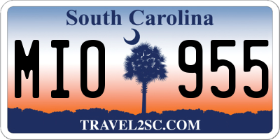 SC license plate MIO955