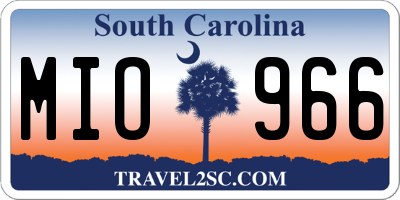 SC license plate MIO966