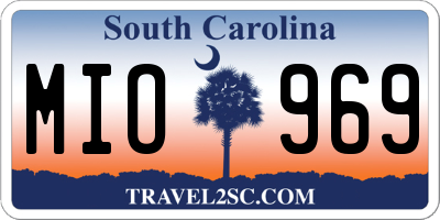 SC license plate MIO969