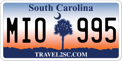 SC license plate MIO995