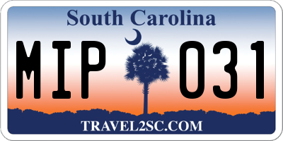 SC license plate MIP031