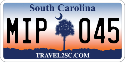 SC license plate MIP045