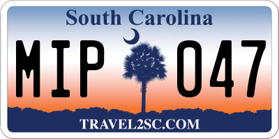 SC license plate MIP047
