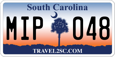 SC license plate MIP048