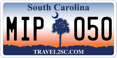 SC license plate MIP050