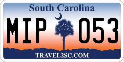 SC license plate MIP053