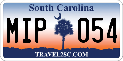 SC license plate MIP054
