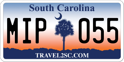 SC license plate MIP055