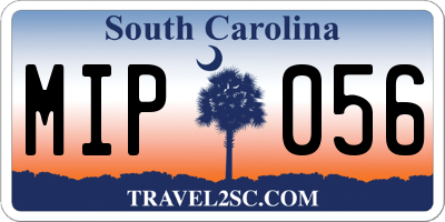 SC license plate MIP056