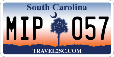 SC license plate MIP057