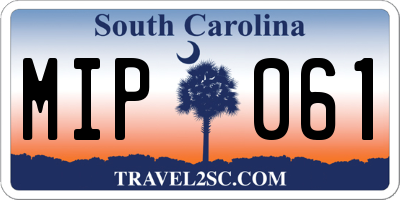 SC license plate MIP061