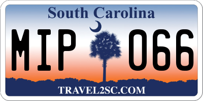 SC license plate MIP066