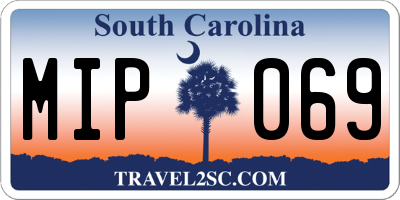 SC license plate MIP069