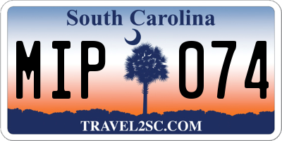 SC license plate MIP074
