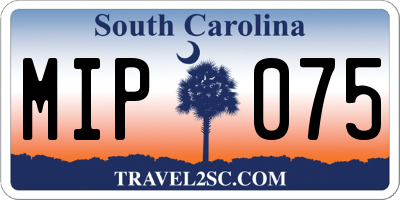 SC license plate MIP075