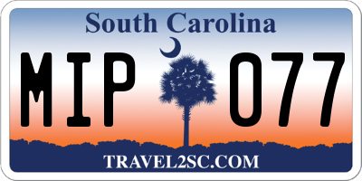 SC license plate MIP077