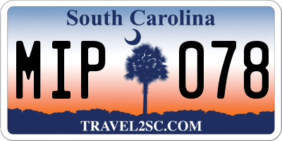 SC license plate MIP078