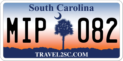 SC license plate MIP082