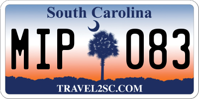 SC license plate MIP083