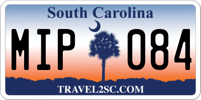 SC license plate MIP084