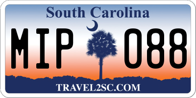 SC license plate MIP088