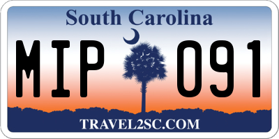SC license plate MIP091