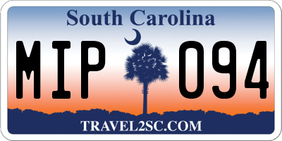 SC license plate MIP094
