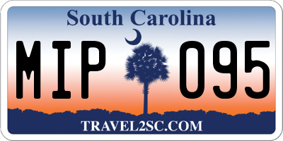 SC license plate MIP095