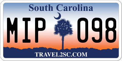 SC license plate MIP098
