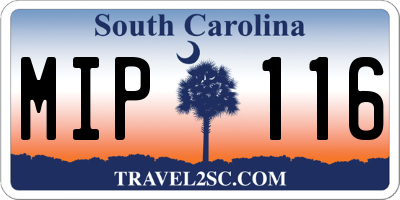 SC license plate MIP116