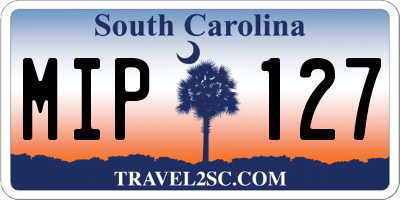 SC license plate MIP127