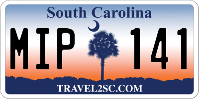 SC license plate MIP141
