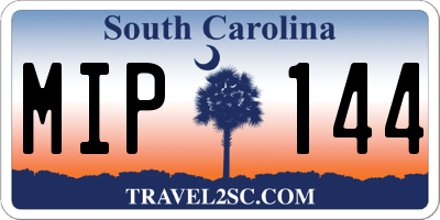 SC license plate MIP144