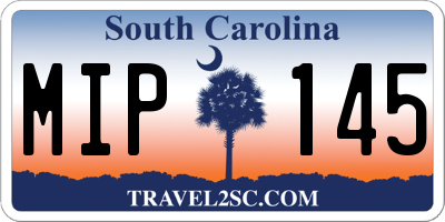 SC license plate MIP145