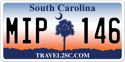 SC license plate MIP146